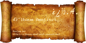 Ölbaum Ametiszt névjegykártya